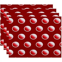 Simply Daisy 18" x 14" Dip Dye Dots Geometric Print Placemats, Set of 4