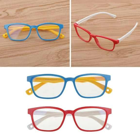 2pcs Kids Light Glasses, Soft Silicone , Eyestrain & Protection Computer Gaming Eyelasses for Age 3-10
