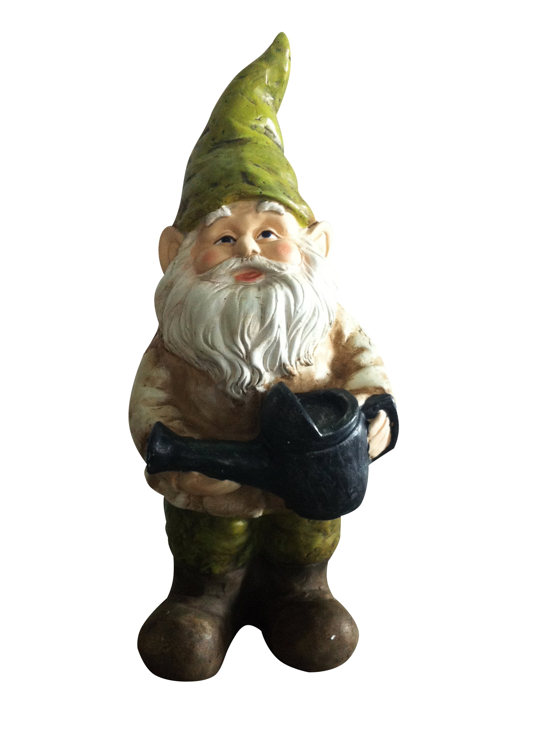 Alpine Gnome with Watering Can Statue, 17 Inch Tall by Benzara