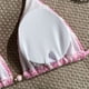 thumbnail image 3 of Conjunto de Bikini de Mujer de Color Sólido Rayado Playa de Dos Piezas de Moda Respirable sin Mangas para la Piscina Y el Mar, 3 of 5
