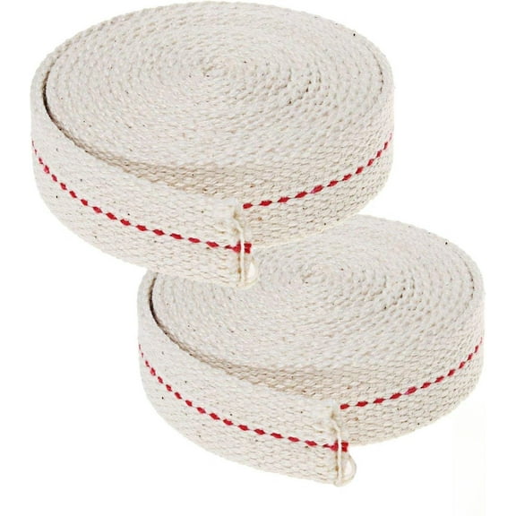6 Feet/ 2 Rolls Cotton Oil Lamp Wick, 3/4 Inch Replacement Oil Lanterns Wick for Oil Lamps and Oil Burners