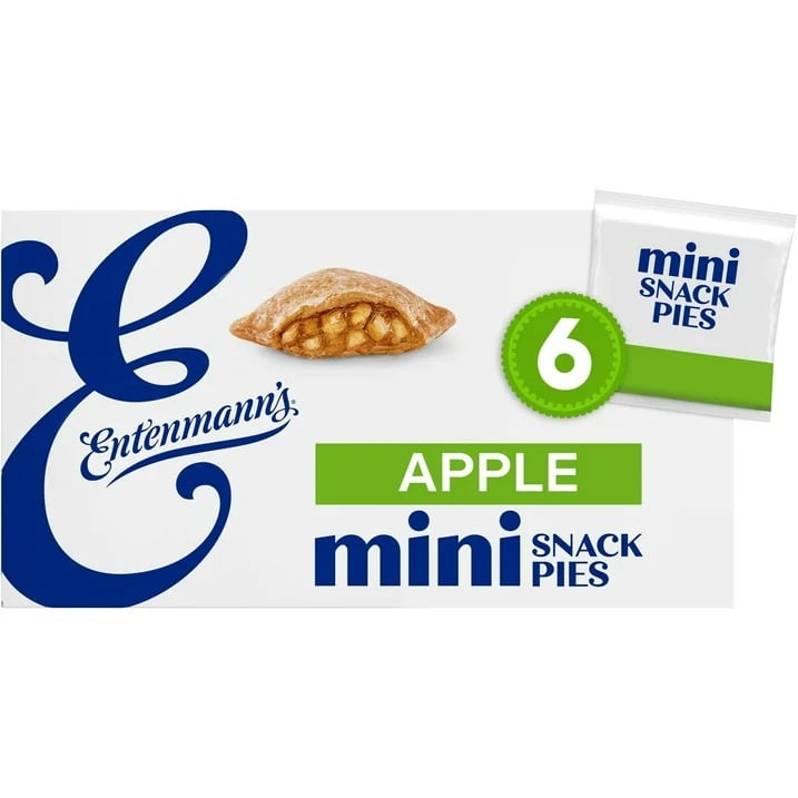 Entenmann's Apple Snack Pies, 6 Count, Mini Pies, 12 oz (2 Boxes Offer)