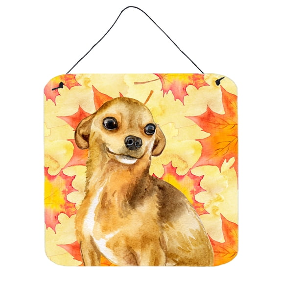 Chihuahua Fall Wall or Door Hanging Prints Yellow