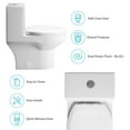 thumbnail image 6 of Puremind One-Piece Elongated Ceramic Toilet,4/6 Dual Flush 1.28 Gpf, White (27.6''Dx15''Wx29.5''H), 6 of 8