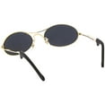 thumbnail image 4 of True Vintage Oval Sunglasses Thin Metal Arms Double Nose Bridge 57mm (Gold / Smoke), 4 of 4