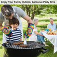 thumbnail image 3 of Colorful Rainbow Tie Dye Spiral Pattern Kitchen Oven Mitt and Pot Holder Sets 4 Pcs for Baking, Cooking and Grilling, Heat Resistant Up To 392 °F, 3 of 7