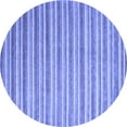 thumbnail image 1 of Ahgly Company Machine Washable Indoor Round Abstract Blue Contemporary Area Rugs, 5' Round, 1 of 4