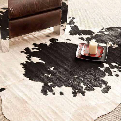 Made in Argentina. NEW Cowhide Rug Patchwork Cowskin Cow Hide Leather Carpet 