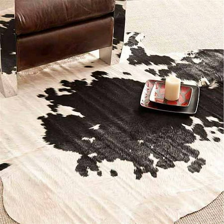 Safavieh Handpicked Hacienda Argentinian Black Cowhide Leather Rug