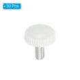 thumbnail image 3 of Uxcell M4x10mm Knurled Thumb Screws Clamping Screws Knobs Grip Bolts Fasteners for Furniture Hardware White 30 Pack, 3 of 5