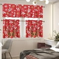thumbnail image 2 of Christmas Raindeer Small Kitchen Window Curtains Over Sink Short Blackout Curtains for 3 Piece Windows Tiers Curtains for Bathroom Window, 2 of 6