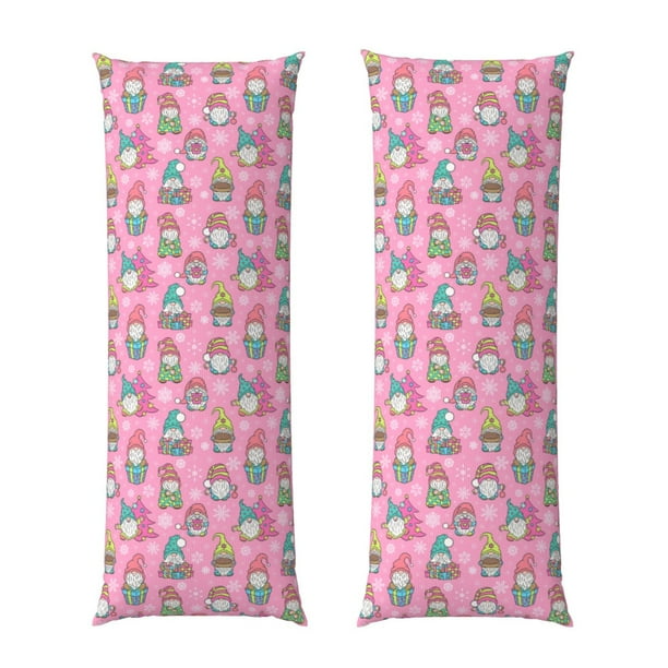 Balery pink Holiday Joy Funda Protectora para Almohada Corporal de Algodón Hipoalergénico con Cierre(55 x 21 pulgadas), Almohadas No Incluidas
