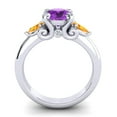 thumbnail image 4 of 2.50 T.C.W Round Cut Amethyst & Citrine Gemstone Stylish Bridal Ring for Ladies Solid 18K White Gold Size 9 by Diamond-Capitals, 4 of 8