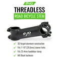 thumbnail image 4 of EVO E-Tec Threadless MTB Bike Stem Bicycle Handlebar for Racing, Road and Mountain Bicycles - ±17 Degree, 90mm, 4 of 7