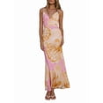 thumbnail image 2 of Womens Floral Dresses Spaghetti Strap V Neck Bodycon Maxi Beach Dress Elegant Party Long Dresses Yellow M, 2 of 9