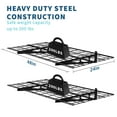 thumbnail image 3 of Kojooin 48*12/48*24/72*24 Inch Wall-Mount Iron Garage Shelf 150 Lbs, Quick-Install Storage Rack with Level, 3 of 8