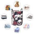 thumbnail image 4 of Balery Gothic Skulls And Roses Cesta de ropa redonda con asas, impermeable, independiente, para ropa, juguetes, dormitorio y familia-Small, 4 of 6