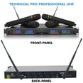 thumbnail image 3 of Technical Pro Professional UHF Quad Wireless Microphone System Mic Set With Four Handheld UHF Wireless Microphone, 3 of 7