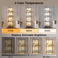 thumbnail image 6 of OUTONLIFE Corner Floor Lamps with Shelves, 5-Tier Corner Bookshelf with Integrated LED Posts, Narrow Display Shelf Stand for Living Room Bedroom Home Office-Brown, 6 of 7