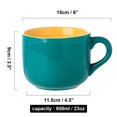 thumbnail image 7 of Qeeadeea Soup Cup With Handle, Breakfast Bowl For Ice Cream, Dessert, Small Ceramic Bowl, Soup Mug Microwave Safe.-Emerald green-15x11.5x9cm, 650ml, 7 of 7