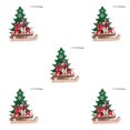thumbnail image 3 of sweethay Adorno ensamblado de Navidad DIY trineo hecho a mano artesanía de decoración de de Navidad pequeño muñeco de nieve Type2 NO2, 3 of 6