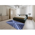 thumbnail image 5 of Ahgly Company Machine Washable Indoor Round Transitional Blue Area Rugs, 4' Round, 5 of 7
