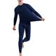 thumbnail image 2 of Conjuntos de ropa interior térmica para hombre, cuello medio liso, mangas largas, pantalones con cintura elástica, conjunto de ropa interior cálida de alta elasticidad, traje de poliéster para hombre, 2 of 8