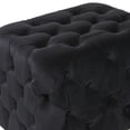 thumbnail image 5 of DecMode Velvet Traditional Stool, Black, 28"W, 19"H, 5 of 9