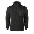 thumbnail image 3 of PENGXIANG Men‘s Winter Fleece Pullover Sweatshirt Jacket Button Collar Warm Sweater Coat, 3 of 6
