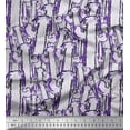 thumbnail image 1 of Soimoi Blue Satin Silk Fabric Cactus Tree Print Sewing Fabric Yard 42 Inch Wide, 1 of 5
