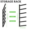 thumbnail image 2 of 2-Pack 6-Level Wall Mount Lumber Rack, Heavy Duty Metal Storage for Wood, Pipes, Tools, Garage & Workshop (Black), 2 of 6
