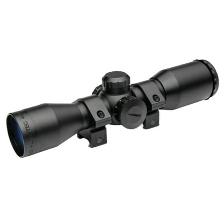 Hunt Tec Compact Riflescope, 4x32mm Illuminated Reticle with Rings,