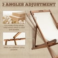 thumbnail image 5 of Beach Sling Chair Set, Folding Adjustable Frame Patio Lounge Chair Set of 2 Outdoor Solid Wood Frame Portable Reclining Beach Chair with White Polyester Canvas 3 Level for Beach Swimming Pool, 5 of 7
