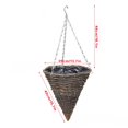 thumbnail image 2 of AMERTEER Hanging Planter Cone Shape For Flower Garden Supplies Material Rattan Metal, 2 of 12