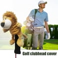 thumbnail image 2 of Golf Club Head Cover Soft Animal Driver Headcover Plush Lion/Tiger/Hippo/Monkey/Sheep Golf Accessory for Woods And Drivers, 2 of 8
