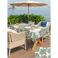 thumbnail image 5 of Outdoor Tablecloth with Umbrella Hole for Patio/Picnic/Party/Camping, Dark Green Coral Waterproof Table Cloth Rectangle Table Cover Washable, Coastal Summer Ocean Nautical Sea (60"x 102"), 5 of 9