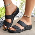 thumbnail image 4 of Sandales d'Été pour Femmes, Mode Décontractée, Couleur Unie, Bout Ouvert, Semelle Épaisse Compensée, 4 of 7
