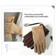 thumbnail image 4 of Qarigey 1 par de guantes cálidos de invierno a prueba de viento pantalla táctil motocicleta montar ciclismo nieve esquí ciclismo patinaje moda mitones guantes y mitones Café Qarigey AP013059-04B, 4 of 6