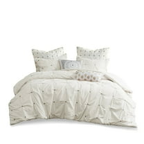 Gracie Mills Velez 3-Piece Modern Cotton Duvet Cover Set GRACE-5163 Embroidered