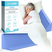JJ CARE Bed Wedges & Body Positioners - 23.6 Inch, 30 Degree Curved Body Positioning Wedge Pillow for Side Sleeping, Foam Wedge Pillow for Bed Ridden with Pillow Case