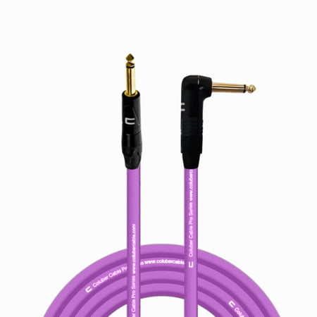 Coluber Cable 1/4" TS Male to Right Angle 1/4" TS 3-Pin Microphone Connector