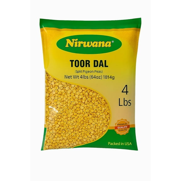Split Pigeon Peas (Toor Dal) – Premium Dry Yellow Lentils for Curries, Soups & Everyday Cooking 64 oz
