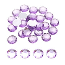 Flat Back Round Acrylic Rhinestones,30mm Light purple Flatback Crystal Rhinestones for Crafts Decoration 25Pcs