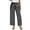 Grey, variant on LLYwey in Clearance Plus Size Pants for Women Ladies Solid Color Pocket Button High Waisted Drawstring Casual Sports Straight Leg Pants New Full Length Pants Trousers Regular Fitted Khaki M