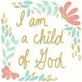thumbnail image 2 of Sweet Melody Designs 26x26 White Modern Wood Framed Museum Art Print Titled - I Am A Child Of God, 2 of 4