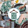 thumbnail image 3 of Green Blue Floral Kitchen Towels Set of 4, Water Absorbent Dish Towel, Vintage Pastoral Botanical Leaves Decorative Hand Towels - Quick Drying Cloth for Cooking Baking, 18x28 Inch, 3 of 8