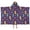Purple Cartoon Dinosaurs, variant on Purple Dinosaurs Dino Roar Pattern Hooded Bath Towel，50"x30" for Ages 3 To 12 Kids, Quick Dry Lightweight Soft Microfiber Hood Beach Towel Cover Up for Kids