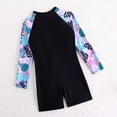 thumbnail image 4 of Zanarzt Baby Rash Guard Teen Girl Swimsuit with Padding Long Sleeve Swimsuit Racerback Bathing Suit Swimwear Black,11-12 Years, 4 of 6