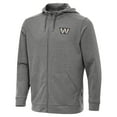 thumbnail image 2 of Men's Antigua Heather Black Washington Commanders Effortless Full-Zip Hoodie Jacket, 2 of 4