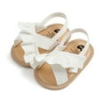 thumbnail image 1 of xiaxaixu Baby Girl Summer Sandals, Cute Ruffle Flats Non-Slip Soft Sole Infant First Walkers, 1 of 9